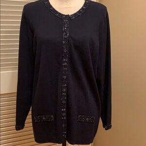 Emma James Woman Embellished Sweater with Coordinating Top